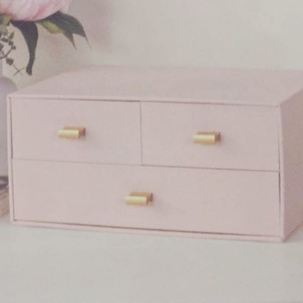 Mint 3-Drawers Vegan‎ Leather Storage